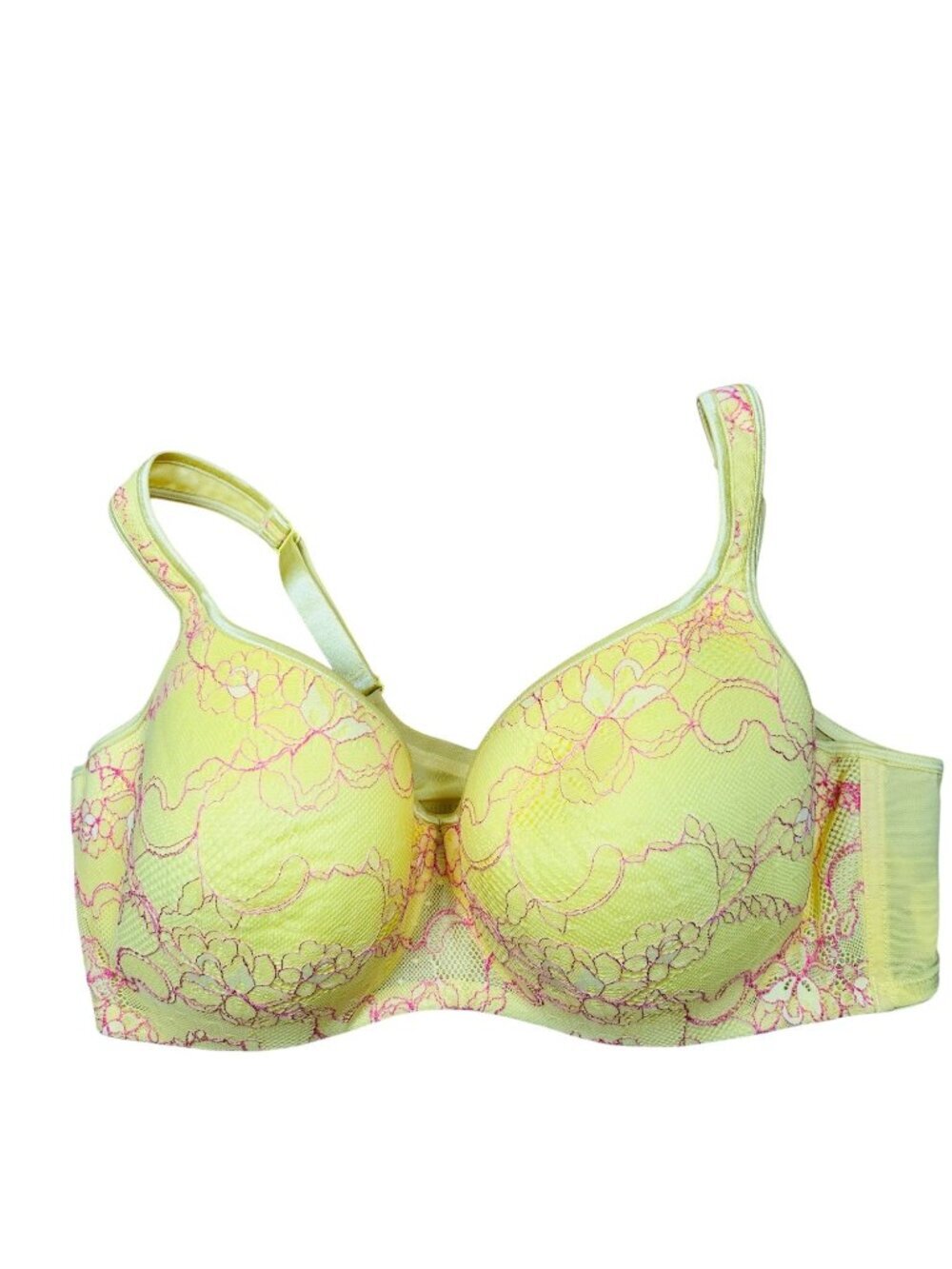 Cacique 42DD Bra Lace Floral Yellow Cottagecore Twee